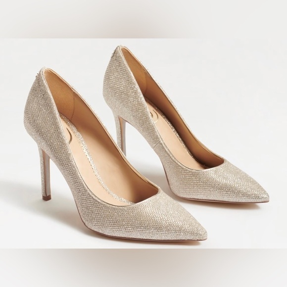 Sam Edelman Hazel gold mesh pumps